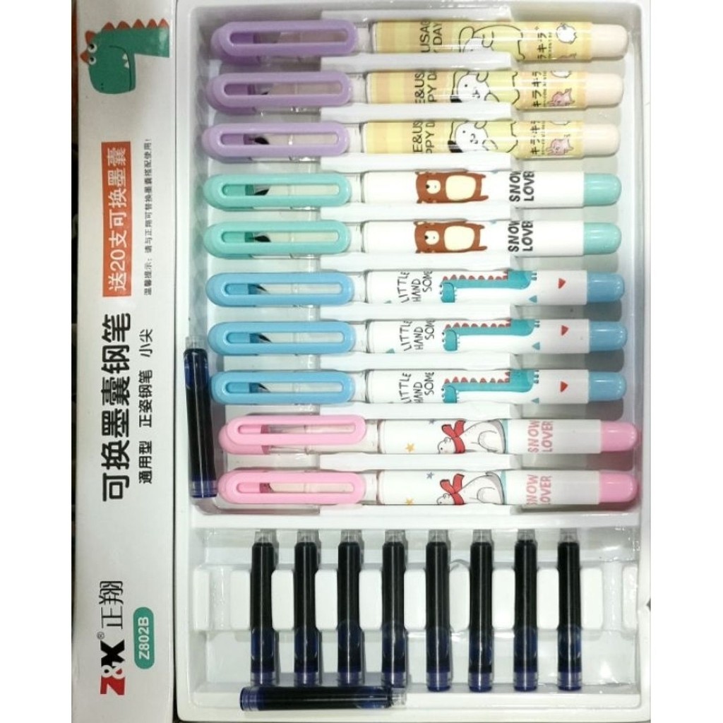 Combo 3 cây Bút máy luyện chữ dùng ống mực Z802B