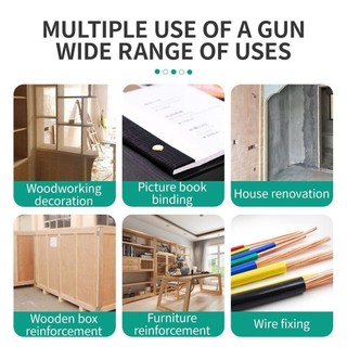 AIMVUKES  [gửi tặng 600 đinh]Máy bấm ghim cầm tay, Súng bắn ghim cầm tay - KHÔNG cần điện, khí nén- Ghim vào gỗ,