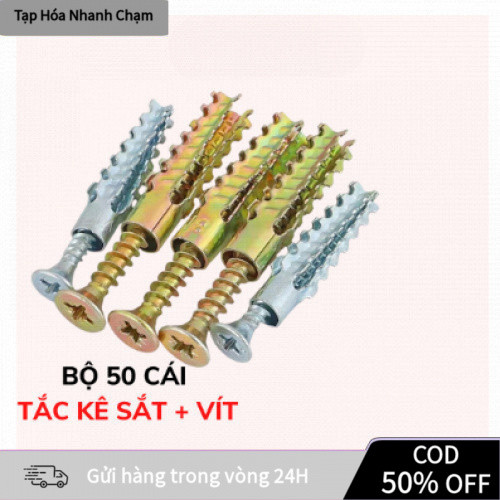 【COD】Tắc kê nở bằng sắt chống bung rơi, chịu lực cao, bám chắc cho tường gạch, gỗ, bê tông, xi măng
