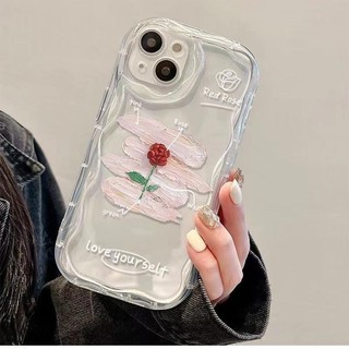 Ốp Xích Hoa Hồng Hoa Tulip Thời Trang Tương Thích Cho iPhone 14 16 15 Plus 16 15 14 Pro Max 13 Mini 13 12 Pro 16E TPU Mềm Trong Suốt Vỏ Điện Thoại