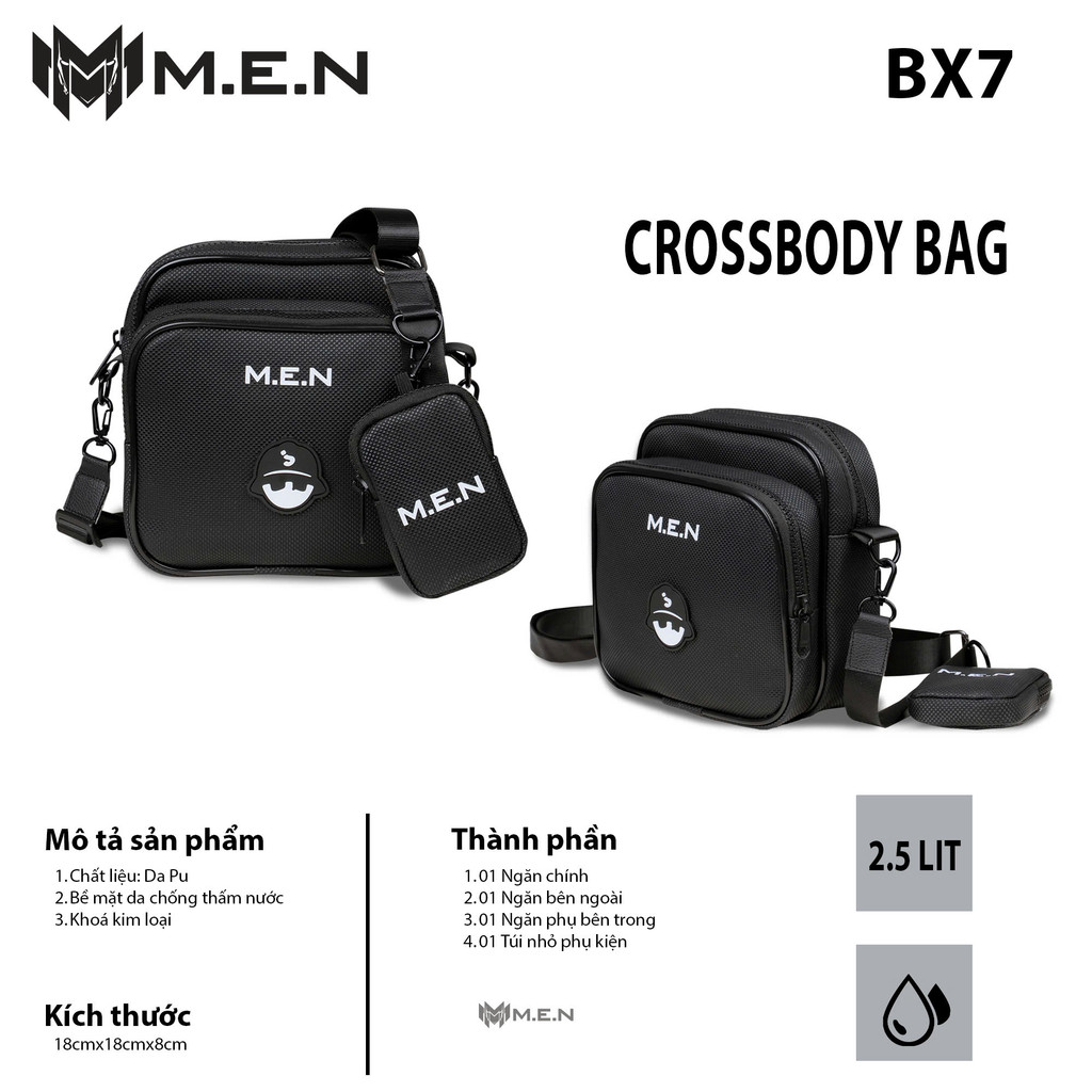 Túi đeo vai thời trang Men BX7 kèm túi mini tiện ích [MẪU MỚI]