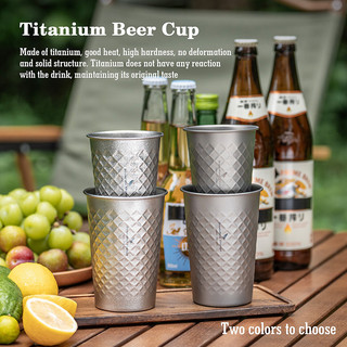 Boundless Voyage TA1 Cốc Titan Có Thể Xếp Chồng Kim Loại Cốc Uống Nước Bia Có Thể Tái Sử Dụng Cho Gia Đình, Tiệc, Cắm Trại Ti3047D-48D