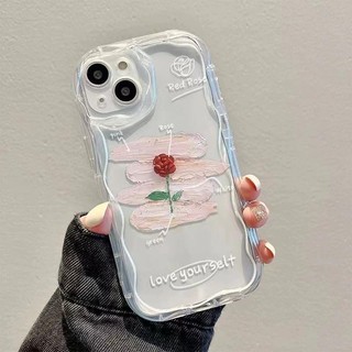 Ốp Xích Hoa Hồng Hoa Tulip Thời Trang Cho Realme C73 C75 14 14T C75X C61 Note 60 60X 50 C63 C65S C67 C55 C53 C51 C35 C21Y C25Y Vỏ Điện Thoại Trong Suốt TPU Mềm