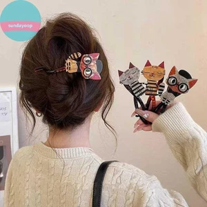 SUND Hoạt Hình Dễ Thương Xoắn Kẹp Tóc Bé Gái Acrylic Ngọc Trai Vuốt Tóc Cua Barrettes Kẹp Tóc Hairgrip Nữ Thời Trang Phụ Kiện Tóc VN