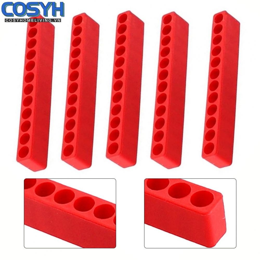 <cosyh>Practical and Space Saving 5pcs Screwdriver Bit Holder 12 Holes Plastic Material