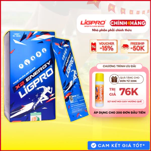 Thức uống thể thao bổ sung năng lượng LIGPRO X2 Energy Bù nước bù điện giải Hộp 10 Gói x 24g