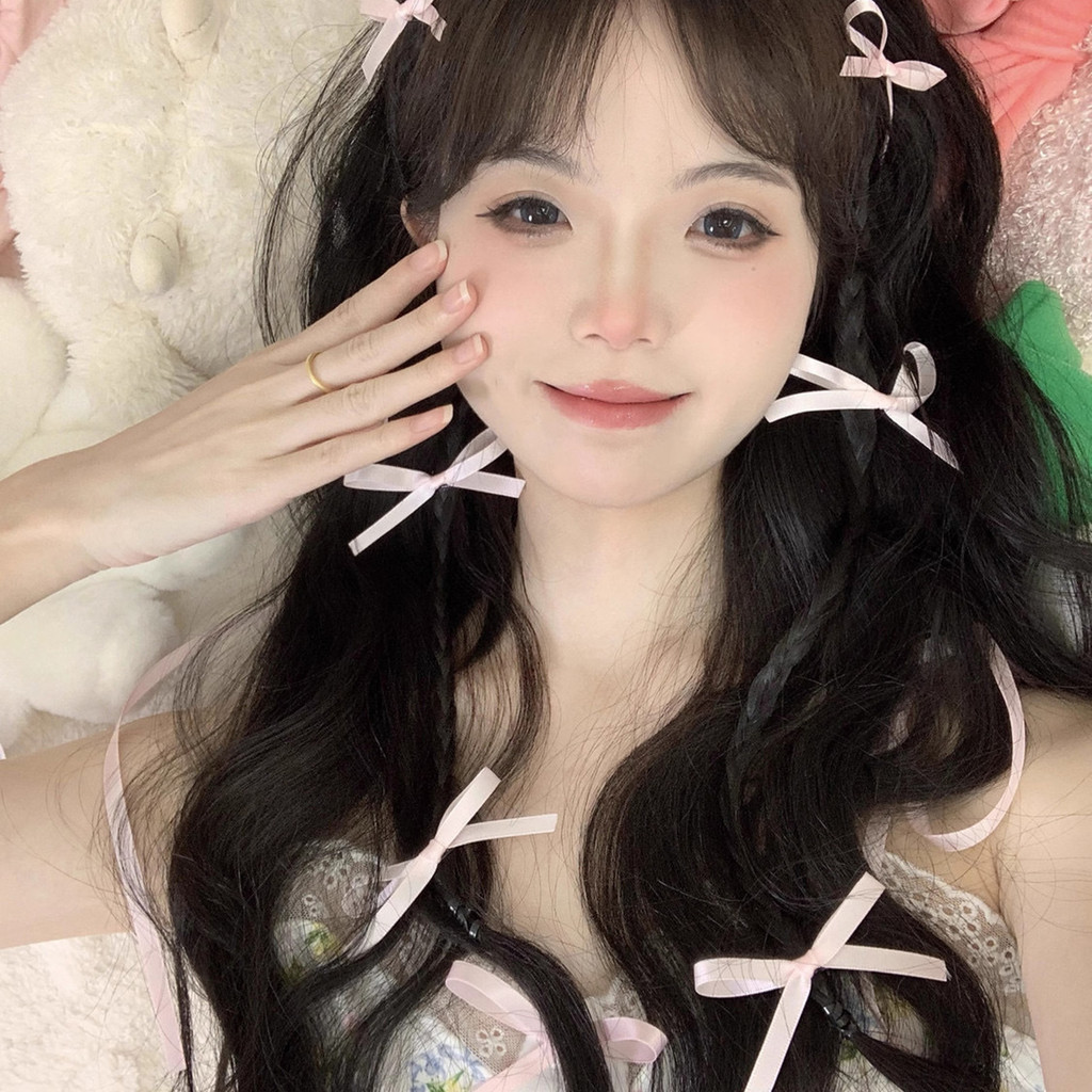 Kẹp tóc nơ nhiều màu với ruy băng xinh xắn, dụng cụ tạo kiểu tóc tiện lợi