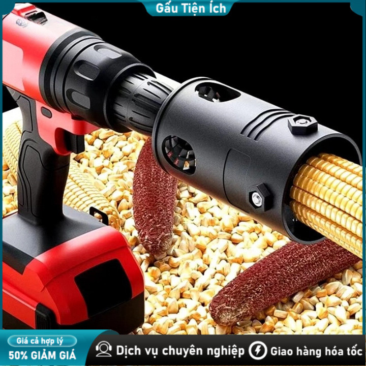 Máy Bóc Vỏ Ngô & Tách Hạt Tự Động 2 trong 1, Thiết Bị Chế Biến Ngô Tiện Lợi, Cho Năng Suất Cao
