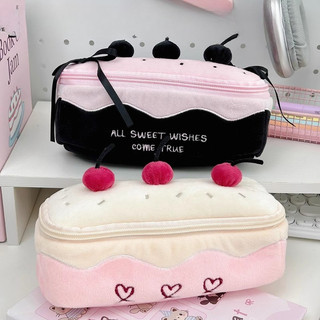 Kawaii Sang Trọng Hộp Đựng Bút Chì Dung Tích Lớn Anh Đào Thiết Kế Bánh Dễ Thương Đồ Dùng Học Tập Văn Phòng Phẩm Tổ Chức Túi Đựng Cô Gái Sinh Viên Quà Tặng