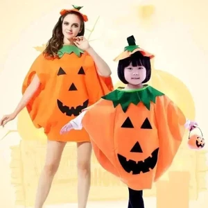 Halloween Pumpkin Grament Costume Cosplay Clothing Hat Set Halloween Party Supply