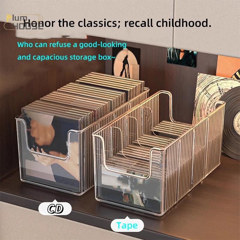 PlumHOUSE CD Giá Để Đĩa Để Bàn Đĩa Đen Ghi Từ Băng Hiển Thị Giá Để Đồ Bộ Sưu Tập Lưu Trữ Album Hộp Bảo Quản VN