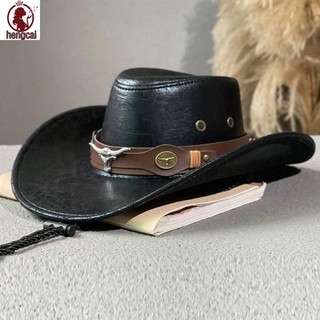 Mũ cao bồi da cổ điển vành rộng, phù hợp nam và nữ, style phương Tây