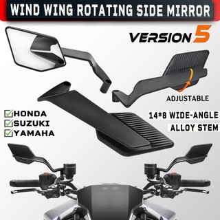 Gương Rizoma SM1 - Stealth Naked Max Cho SH / Vespa / PG1 / XSR / CB / Z1000 / Duke 790 / Ducati Mặt Kính Trắng Góc Rộng