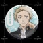 Hoa thơm nở hoa với bộ huy hiệu 3 món phẩm giá | Chân Anime 58mm | Bộ sưu tập Rintarou & Kaoruko