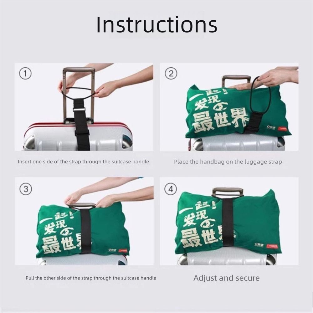 HOBBYIN 1 / 2 Dây nối hành lý, Dây đeo đàn hồi hành lý đa năng có thể tái sử dụng, Dây đeo đóng gói hành lý có thể điều chỉnh Phụ kiện Luggag