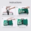 MONOSTYLE 1 / 2 Dây buộc hành lý, Dây đeo đàn hồi hành lý đa năng có thể tái sử dụng, Vali du lịch có thể điều chỉnh Dây đeo cố định Phụ kiện Luggag