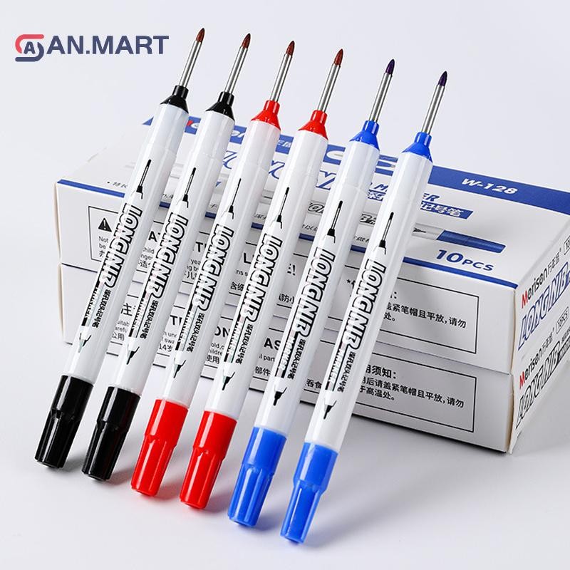 Bigdealssuper Bút đánh dấu hai cánh Lỗ sâu Kim loại Phòng tắm Chế biến gỗ Ngói Vít Lỗ sâu 20mm Dash Bút đánh dấu Bút siêu
