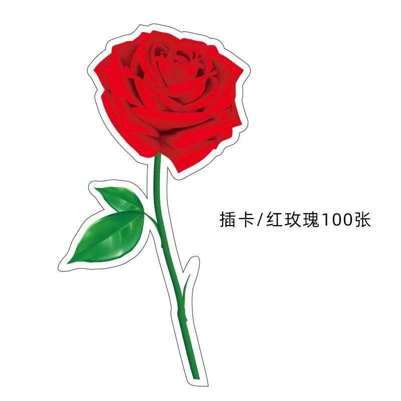 🌟Trà Sữa Quán Cà Phê Uống Bánh Nướng Hoa Hồng Chèn Thẻ Công Chúa Xin May Mắn 520 Ngày Lễ Tình Nhân BI1W