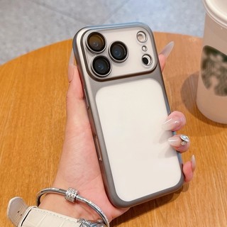 Phim Bảo Vệ Ống Kính Mạ Màu Cam Mờ Trong Suốt Acrylic Ốp Lưng Điện Thoại iPhone 17Promax 17Pro 17 14 15 16 Pro Max Chống Sốc Nam Nữ Vỏ Di Động