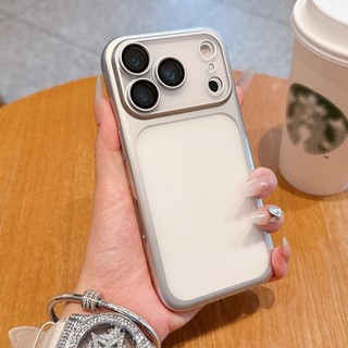 Phim Bảo Vệ Ống Kính Mạ Màu Cam Mờ Trong Suốt Acrylic Ốp Lưng Điện Thoại iPhone 17Promax 17Pro 17 14 15 16 Pro Max Chống Sốc Nam Nữ Vỏ Di Động