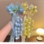 PYCOU Ruy Băng Kẹp Tóc, Chuông Phong Lan Lưới Mềm Nơ Tóc, Ruy Băng Dài Tua Rua Thiết Kế DIY Tóc Barrettes Cho Bé Gái