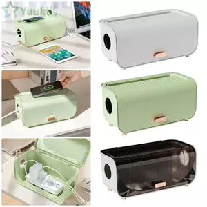 YUUKII 1 Cái Lưu Trữ Đường Dây Điện, Có Nắp Dây Cáp Cuộn Dây Hộp Bảo Quản Cáp, Máy Tính Để Bàn Gia Đình Bền Đẹp Chống Thấm Nước Sạc Ổ Cắm Sắp Xếp