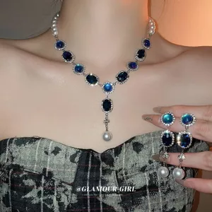 Pháp Ngọc Trai Nước Thả Vòng Cổ Bông Tai Bộ Niche Sáng Tạo Xương Đòn Dây Chuyền Sang Trọng Ánh Sáng Cung Điện Phong Cách Trang Sức 2026-6-11