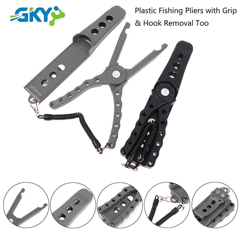 Kìm câu cá bằng nhựa GKY có dụng cụ loại bỏ móc kẹp cá mèo bền có tay cầm và dây buộc chống trượt GKY