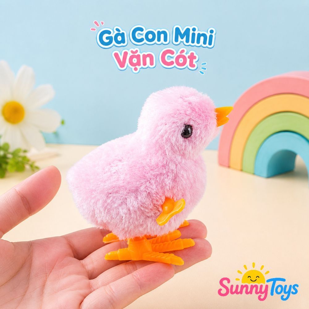 Set Gà Con Nhảy Lon Ton SunnyToys - 5 Món Lên Dây Cót Cho Bé Vui Chơi