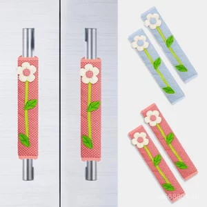 Vải Đôi Cửa Tủ Lạnh Tay Nắm Cửa Găng Tay Thoáng Mát Tay Nắm Cửa Tủ Lạnh Chống Bụi Xe Chống Tĩnh Điện Có Nắp VZTA