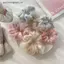 VFZ Hai Lớp Lụa Organza Scrunchies Hoa Ngọt Ngào Tóc Cho Bé Gái Đuôi Ngựa Giá Đỡ Dây Cao Su Dây Buộc Tóc Phụ Kiện Tóc OTE