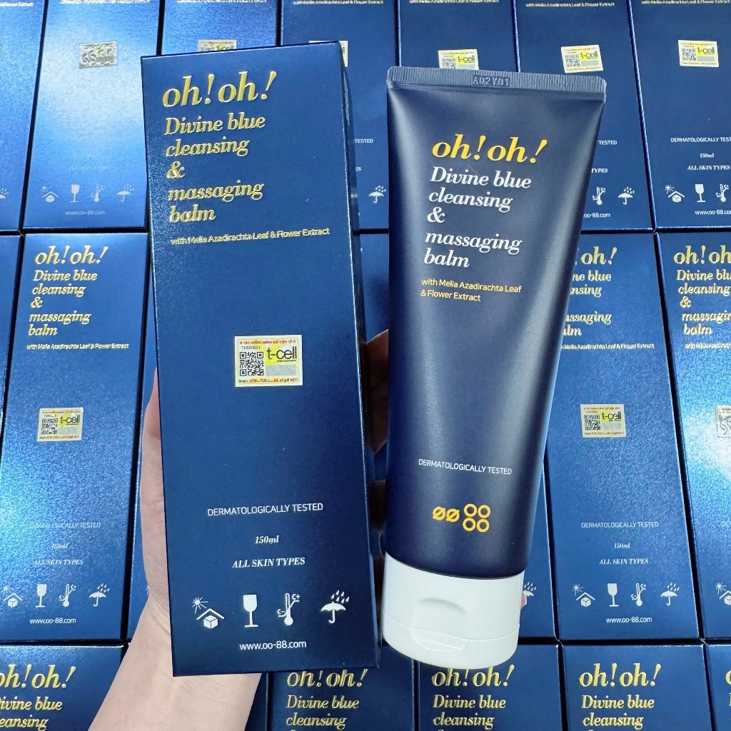 [Hàng Công Ty] Sáp Tẩy Trang Oh!Oh! Divine Blue Cleansing & Massaging Balm 150ml | Sáp Tẩy Trang & Massage