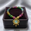 Mới Cầu Vồng Tourmaline Ruyi Khóa Vòng Tay Nữ Phong Cách Dân Tộc Handmade Đính Hạt Vòng Tay Ins Niche Thiết Kế Trang Sức Thời Trang