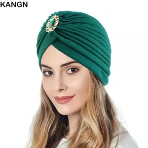 KANGN Phụ Kiện Mũ Ấn Độ, Mũ Xoắn Retro Dân Tộc Turban Mũ, Băng Đô Turban Mũ Nữ