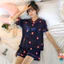 Bộ Đồ Ngủ Nữ Mùa Hè Ngắn Tay Kiểu Mỏng Giả Lụa Dễ Thương Cho Nữ Học Sinh Mùa Hè Bộ Hai Chiếc