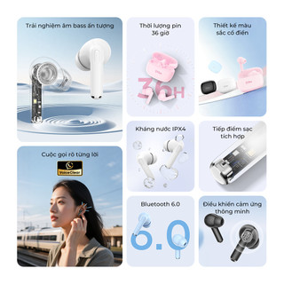 Olike T114 Lite Tai Nghe Bluetooth TWS Không Dây, Bluetooth 6.0, Bass Mạnh, Chống Nước IPX4 Cho Điện Thoại Laptop PC
