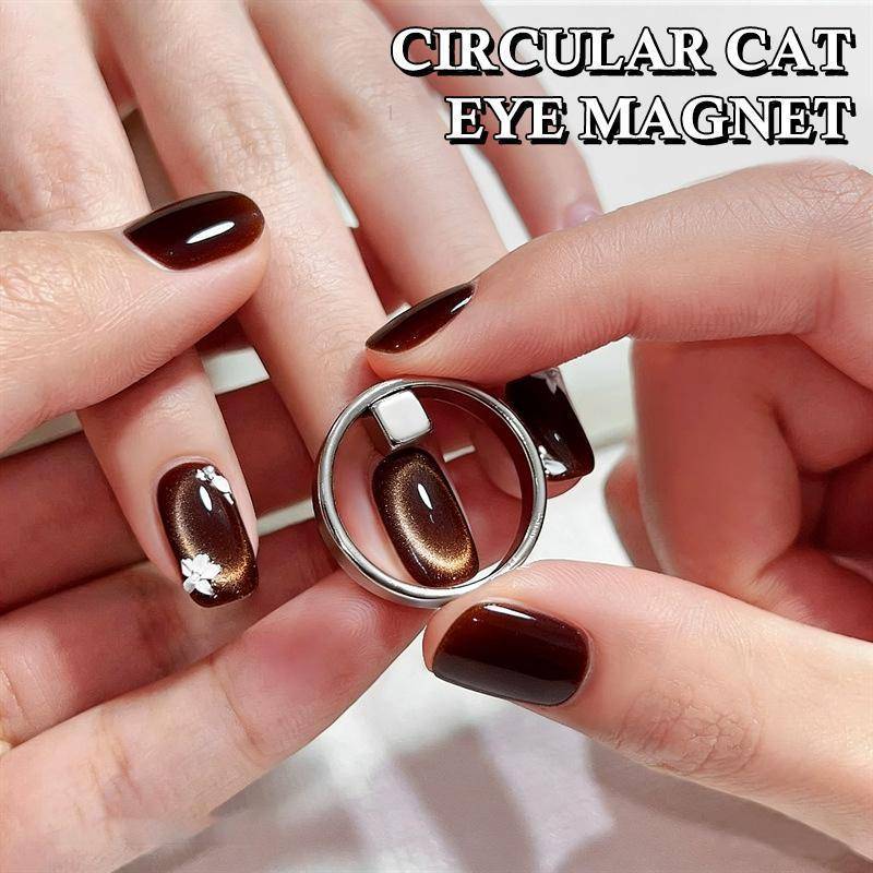 KUZHEN Mèo Mắt Móng Tay Nam Châm Sti Nhẫn Thiết Kế Rỗng Cho Gel Ba Lan Sáng Tạo DIY Từ Móng Tay Nghệ Thuật Dụng Cụ Cho Salon Và Gia Đình Làm Móng Tay Ứng Dụng HOT