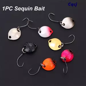CQCJ Mồi Câu Cá Kim Loại mini Kim Sa Lấp Lánh Tiếng Ồn Paillette 1.4cm 1.8g Mồi Quay