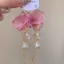 Ngôn ngữ hoa Senling Thích hợp cho du lịch tiệc sinh viên ~ Bông tai hoa màu Lily of the Valley Tua rua Bông tai dài