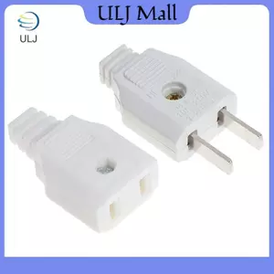 ULJ US 2 Flat Pin AC Điện Nam Cắm Nữ Soet Ổ Cắm Adapter Dây.