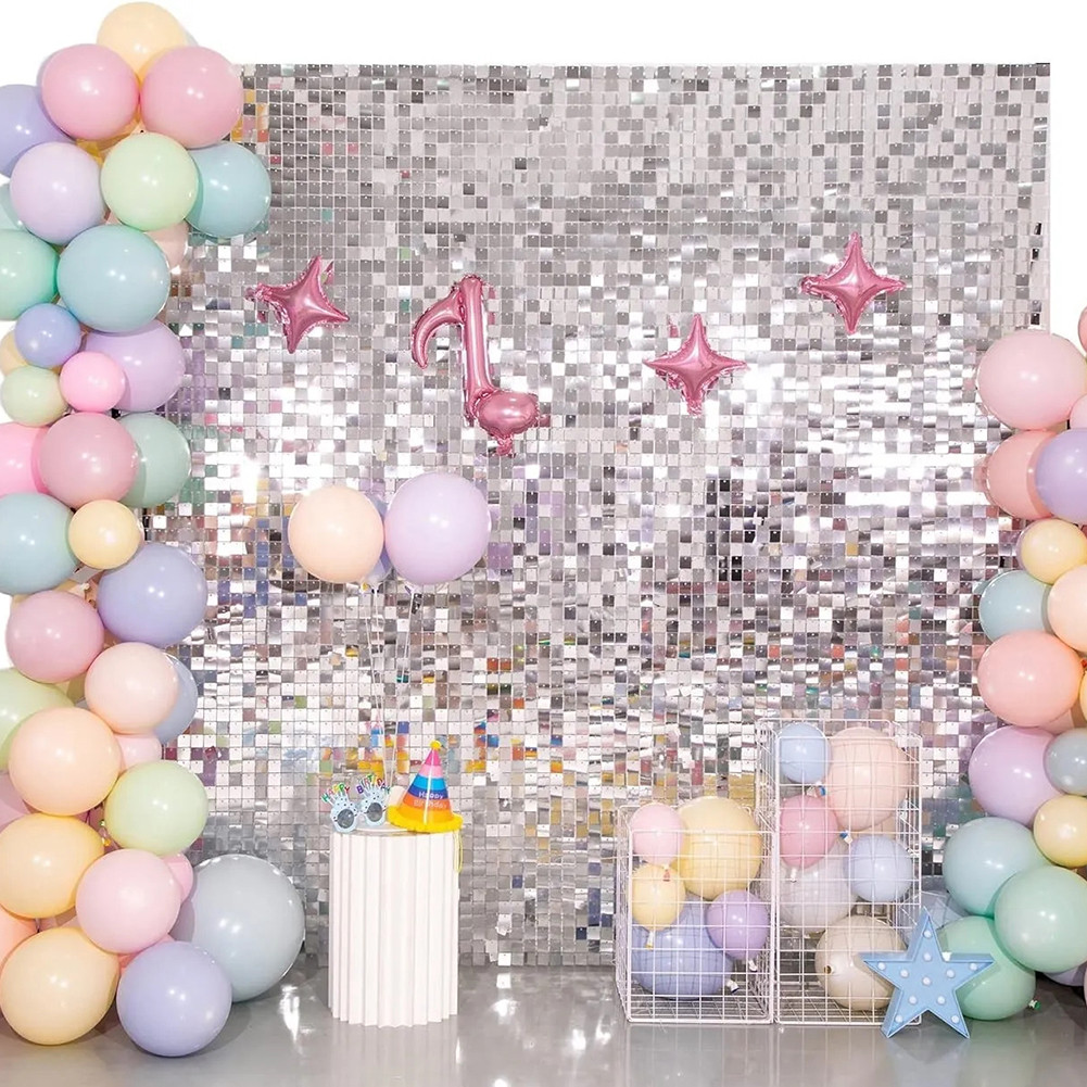 Vuông Sequin Treo Tường Đảng Phông Nền Sự Kiện Đám Cưới Trang Trí Sinh Nhật Đám Cưới
