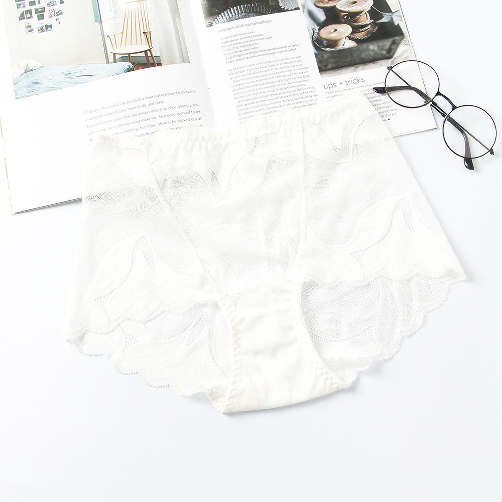 Quần Lót Nữ Ren Gợi Cảm Cạp Cao, Đáy Cotton Thoáng Mát, Co Giãn Tốt