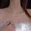Vòng cổ mùa hè Vòng cổ ngôi sao nhiều lớp Zhang Jie Ánh sáng sang trọng Tính khí cao cấp dành cho sinh viên Thiết kế hai lớp Chuỗi xương đòn thiết kế hai lớp 26.3.22