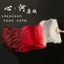 Quạt Khiêu Vũ Cổ Điển Dance River of Life Yangko Wanjiang Fan Dance Silk Red Crimson Gradient Long Silk Fan
