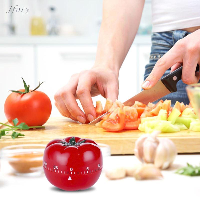 Nhà bếp cà chua dễ thương Jfory, đồng hồ đo giờ, báo thức, nhắc nhở thời gian để làm bánh tập thể dục