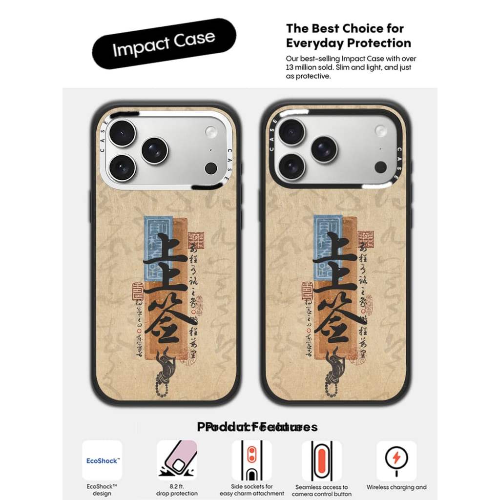 CASECASE X Best Fortune Case White Camera Ring Edition Matte Đen Cứng Hút Từ Tính Tác Động Dành Cho Apple IPhone 13 14 15 16 17 Pro Max Air Plus Có Hộp