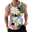 Rainbow Flowers 3D Tank Top Unisex, Mềm Mại Thoáng Khí Vintage Y2K Không Tay Đảng Tee Thường Ngày
