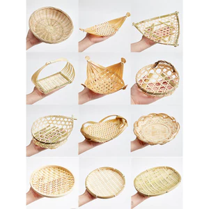🔥có hàng sẵn🔥đựng hoa quả Mẹt tre decor trang trí bàn ăn Handmade Tre Dệt Giỏ Sản Phẩm Di Động Bánh Ngọt Ăn Nhẹ Giỏ Dệt Ăn Nhẹ Khay Hút Bụi Giỏ Tre Rau Giỏ Bảo Quản