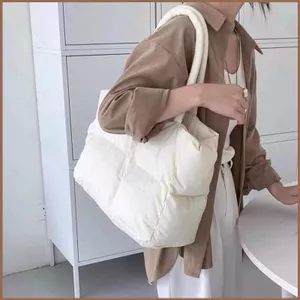 SQ11 2026 Phong Cách Hàn Quốc Nữ Áo Khoác Xuống Túi Đeo Vai Thời Trang Dung Tích Lớn Đi Lại Túi Tote