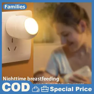 360° Đèn Ngủ LED Cảm Biến Ánh Sáng Mềm Mại Cho Bé Ăn Bảo Vệ Mắt Tiết Kiệm Năng Lượng Đèn Học Đọc Sách Hành Lang